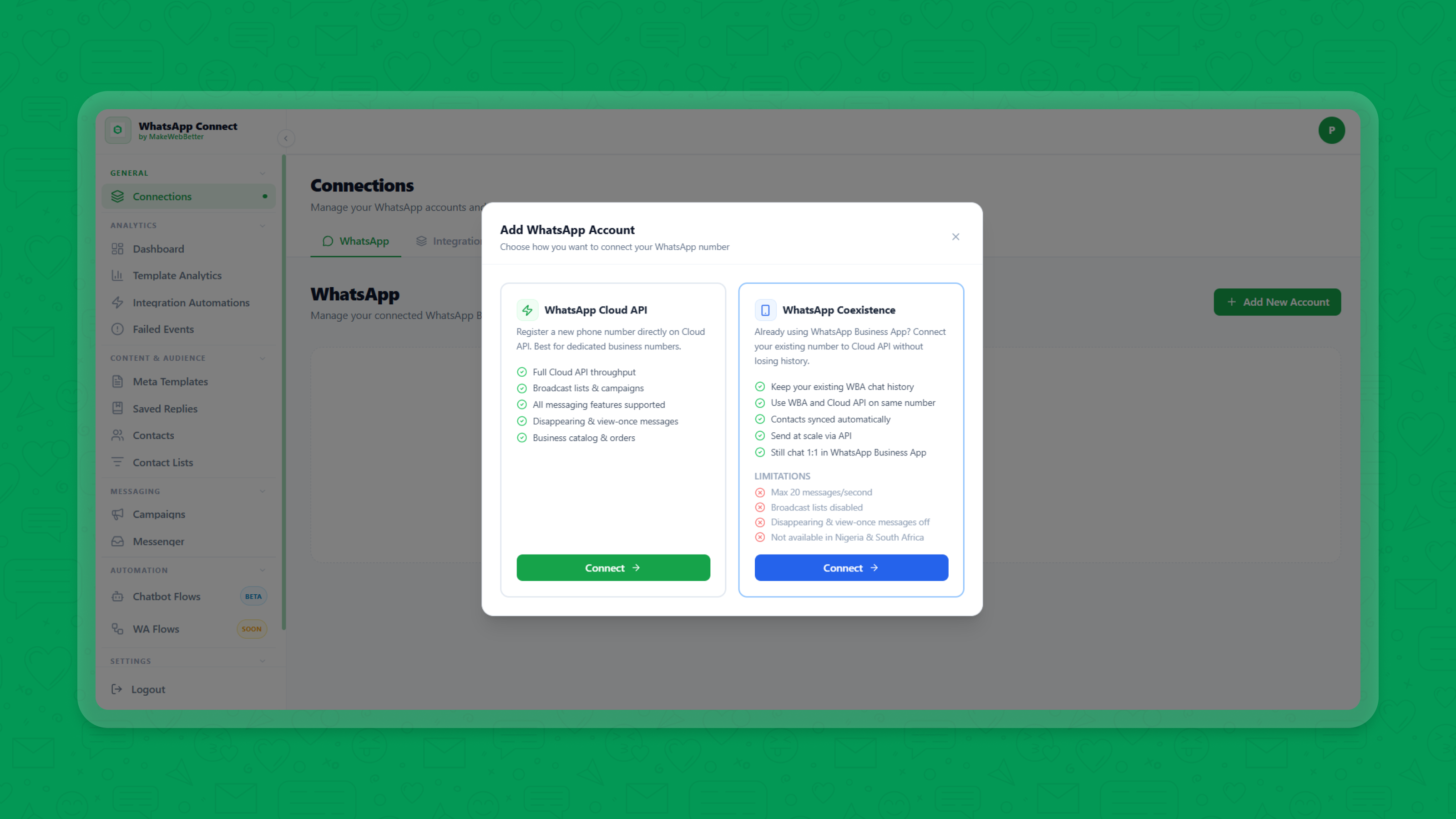 whatsapp api integration - configure whatsapp business account integration