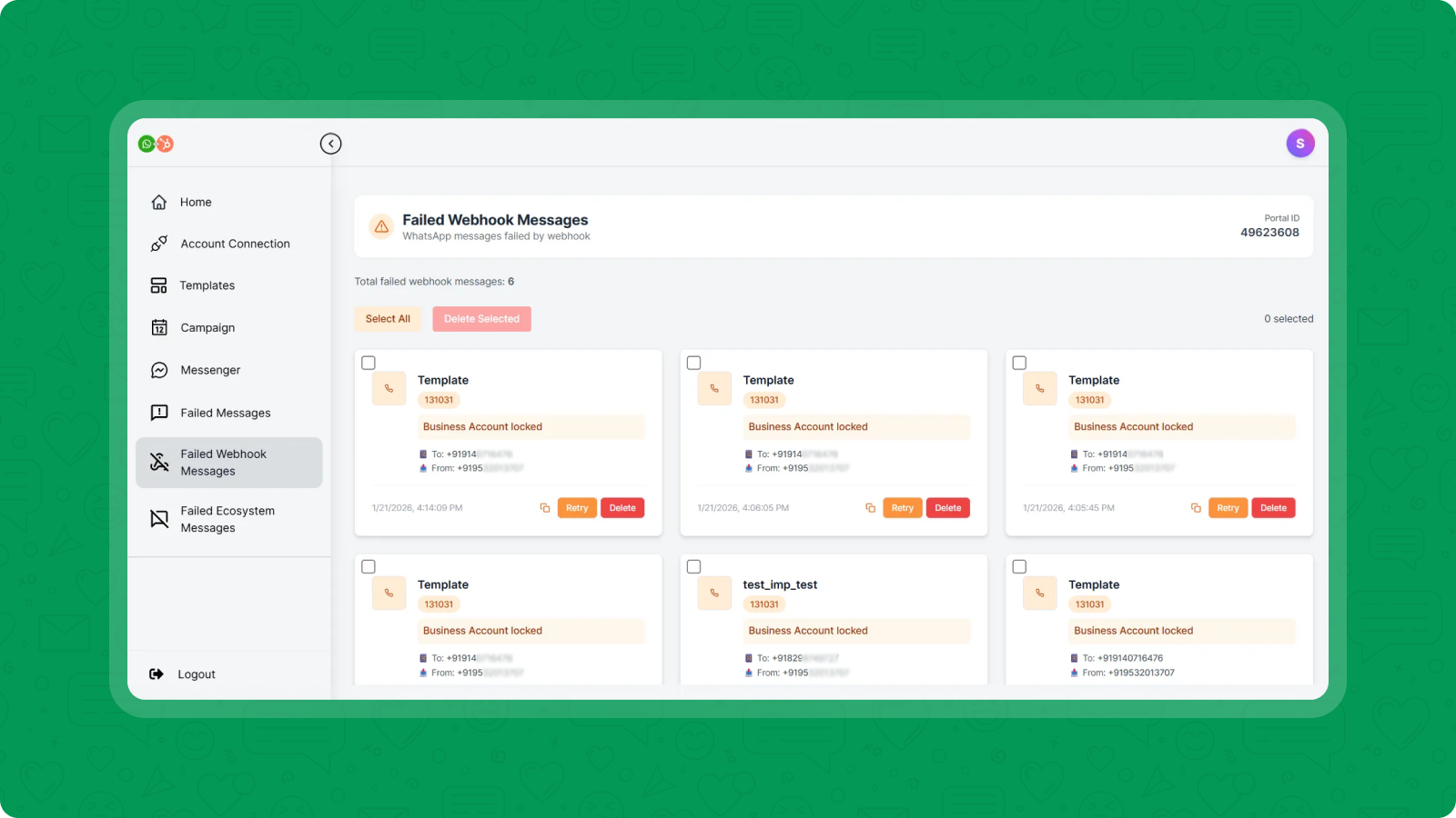 Failed Message Monitoring & Retry