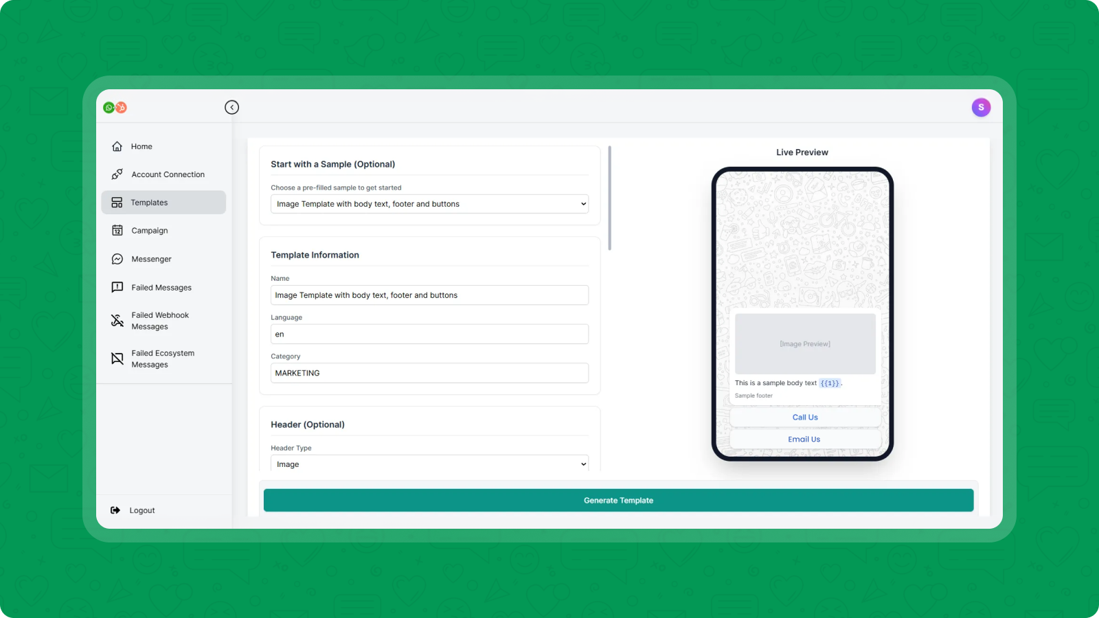 Templates, Builder & Approval Status